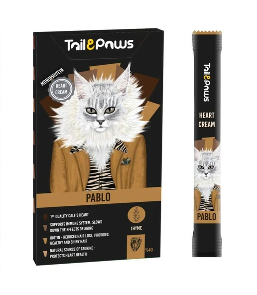 Tail Paws Pablo Heart Kalpli Sıvı Kedi Ödülü 15gr (5'li) ürün görseli 1