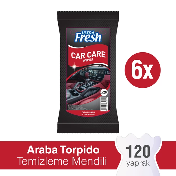 Ultra Fresh Araba Torpido Temizleme Mendili 6 x 20 Yaprak ürün görseli 1