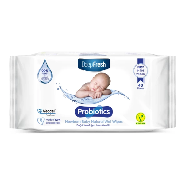 Deep Fresh Probiyotik Doğal Yenidoğan Islak Mendil 40 Yaprak ürün görseli 1