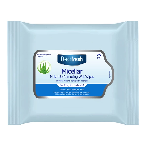 Deep Fresh Makyaj Temizleme Mendili Micellar 25 Yaprak ürün görseli 1
