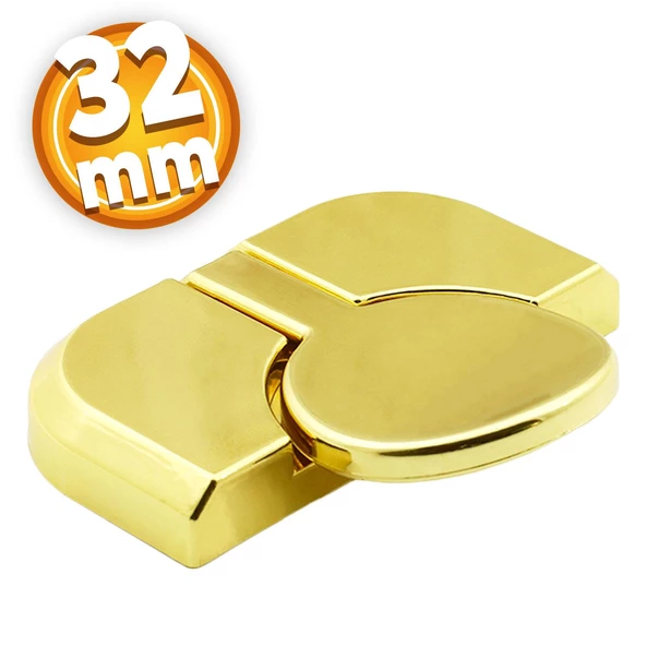 Luca Mobilya Mutfak Çekmece Dolap Dolabı Kapak Kulpu Kulpları Kulbu 32 Mm Plastik Gold Altın Kulp ürün görseli 1