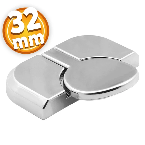Luca Mobilya Mutfak Çekmece Dolap Dolabı Kapak Kulpu Kulpları Kulbu 32 Mm Plastik Krom Kulp ürün görseli 1