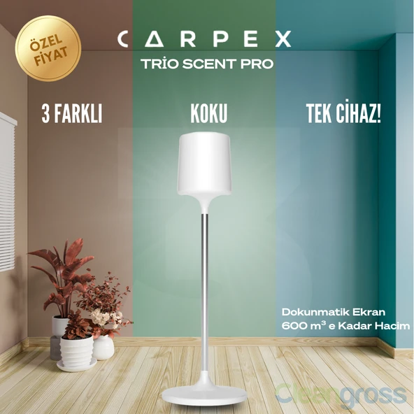 Carpex TrioScent Pro Koku Difüzörü - Beyaz ürün görseli 1