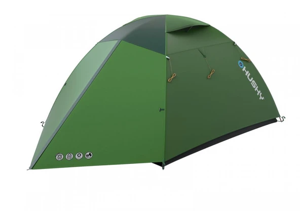HUSKY Bright 4 Kişilik 4 Mevsim Kamp Çadırı Yeşil ürün görseli 1