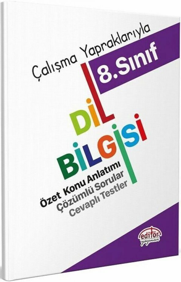 Editör Yayınları 8. Sınıf Dil Bilgisi Özet Konu Anlatımı ürün görseli 1
