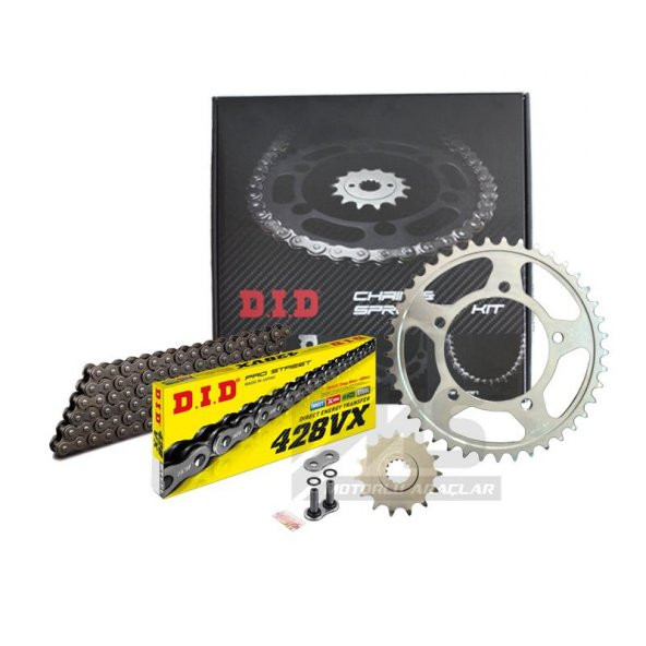 Did 428VX-Jt 2004-2010 Honda CBR 125 R Uyumlu Zincir Dişli Set Çelik Renk ürün görseli 1