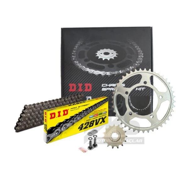 Did 428VX-Sunstar 2011-2017 Honda CBR 125 R Uyumlu Zincir Dişli Set Çelik Renk ürün görseli 1