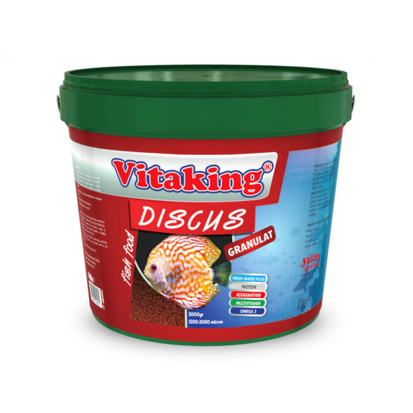 Vitaking Discus Granulat Balık Yemi 3 Kg Kova Balık Yemi ürün görseli 1