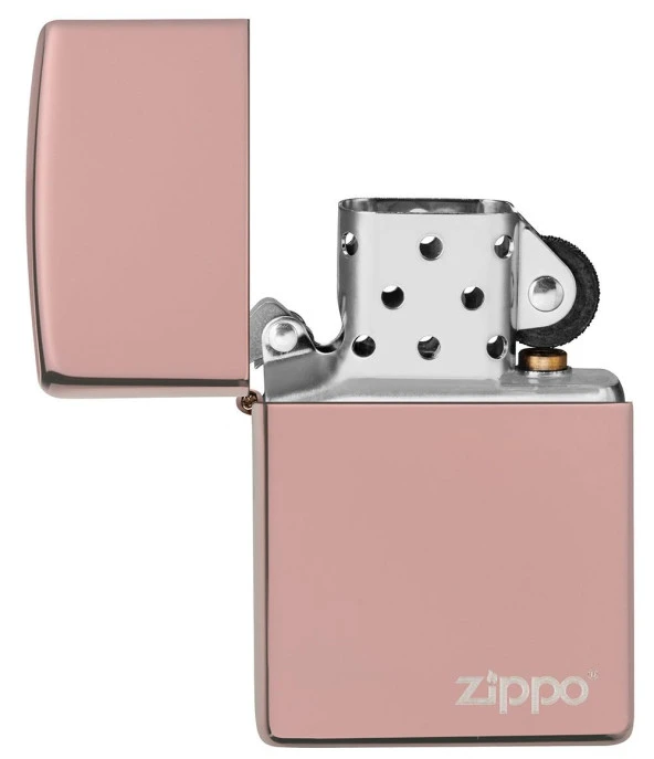 Zippo Rose Gold Classic Logo Çakmak - Resim 6