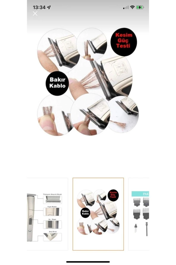 Şarz Edilebilir Tıraş Makinesi - Resim 4