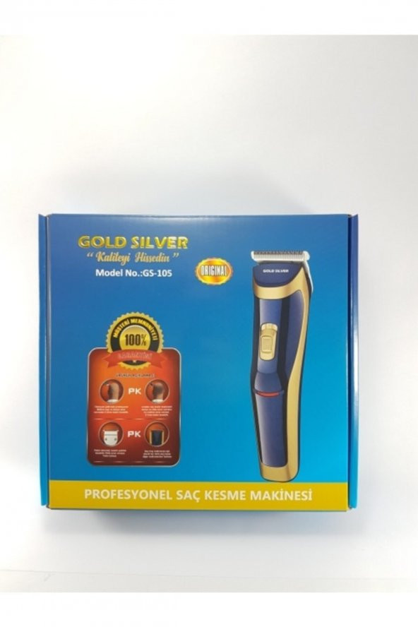 Gold Silver Profesyonel Traş Makinesi Şarjlı - Resim 5