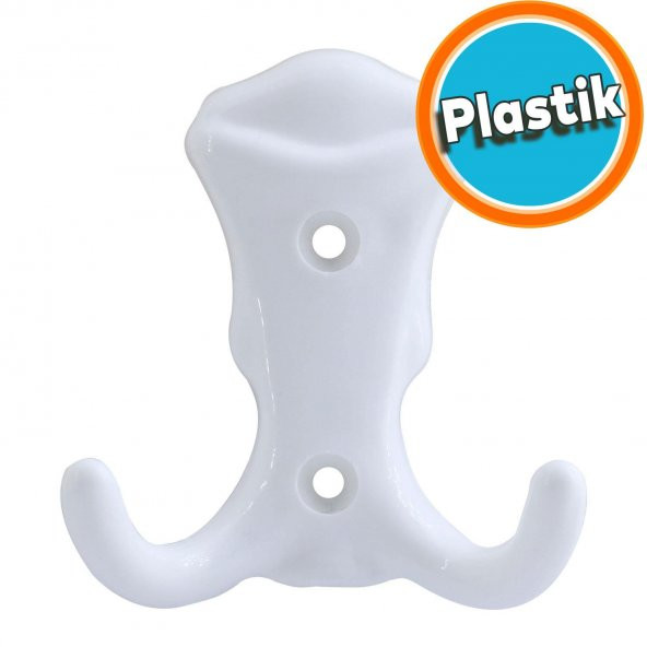 Mobilya Duvar Kapı Vestiyer Portmanto Askısı Dolap Elbise Askılığı Beyaz Renk Plastik Askı Askılık ürün görseli 1