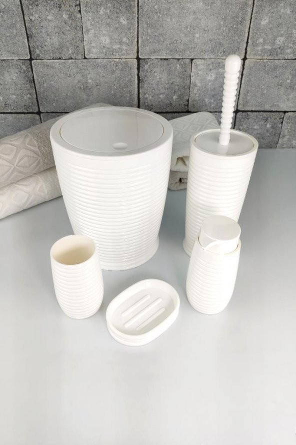 Digithome 5 Parça Banyo Seti Beyaz 486 - OKY-1070 - Resim 2