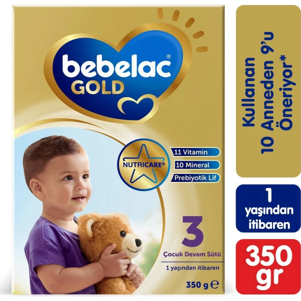 Bebelac Gold 3 Çocuk Devam Sütü 350 gr 3'lü Paket ürün görseli 1