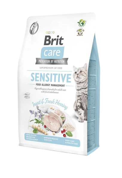 Brit Care Hypoallergenic Sensitive Allerjik Kedilere Böcek Proteinli Tahılsız Yetişkin Kedi Maması 2kg ürün görseli 1