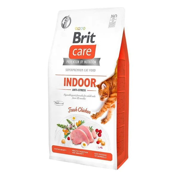 Brit Care Hypoallergenic Indoor Anti Stress Tavuk Etli Tahılsız Kedi Maması 2 Kg ürün görseli 1