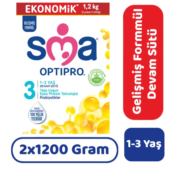 SMA Optipro 3 Devam Sütü 1200 gr 2 Adet ürün görseli 1