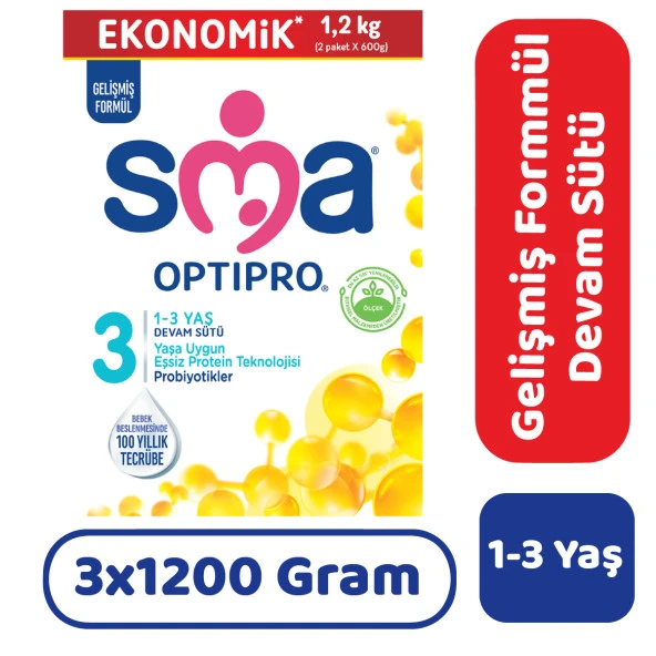 SMA Optipro 3 Devam Sütü 1200 gr 3 Adet ürün görseli 1