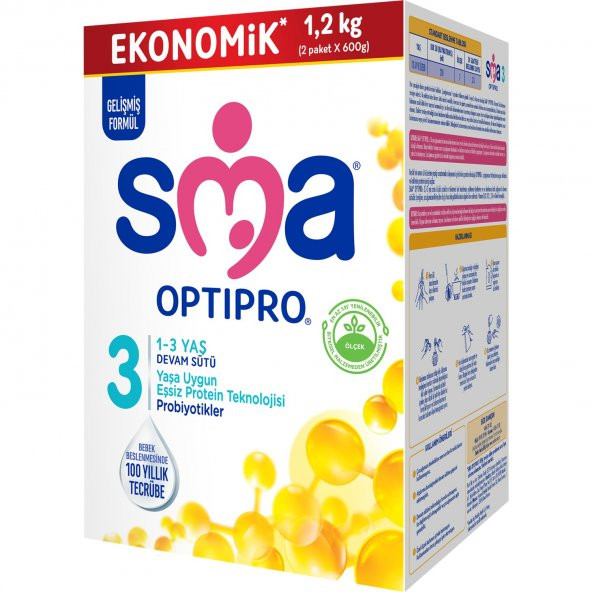 SMA Optipro 3 Devam Sütü 1200 gr 4 Adet - Resim 2
