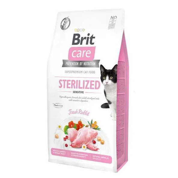 Brit Care Hypoallergenic Sterilised Tavşan Etli Tahılsız Kısırlaştırılmış Kedi Maması 2 Kg ürün görseli 1