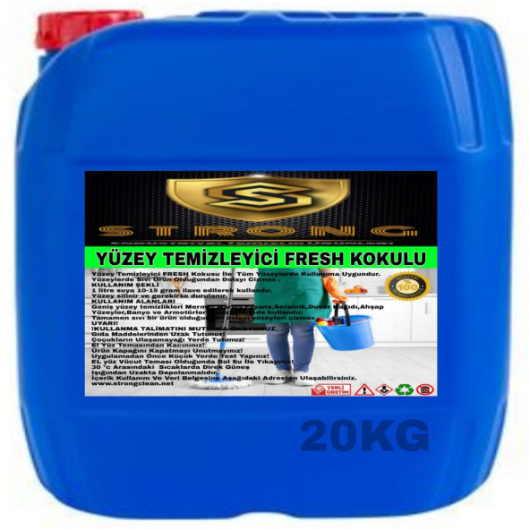 STRONG YÜZEY TEMİZLEYİCİ FRESH 20KG ürün görseli 1