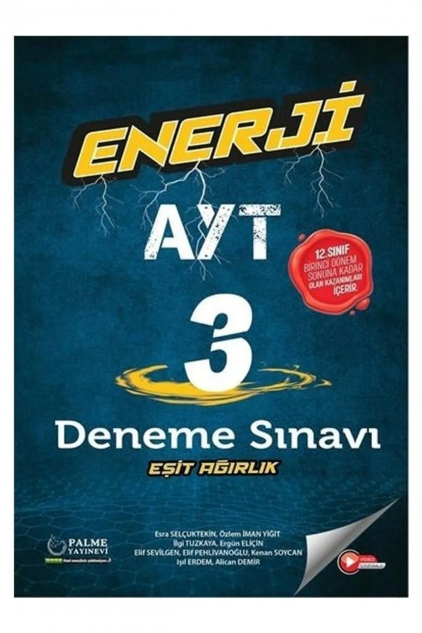 Palme Yks Ayt Enerji 3 Eşit Ağırlık Deneme Sınavı 1.dönem ürün görseli 1