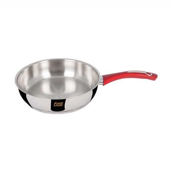 FMS 10017KRM İdeal Çelik Yağ Tava 24 cm Kırmızı ürün görseli 1