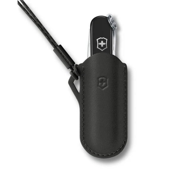 Victorinox Deri Çakı Kılıfı 4.0670.3 Boyun Askılı Siyah ürün görseli 1