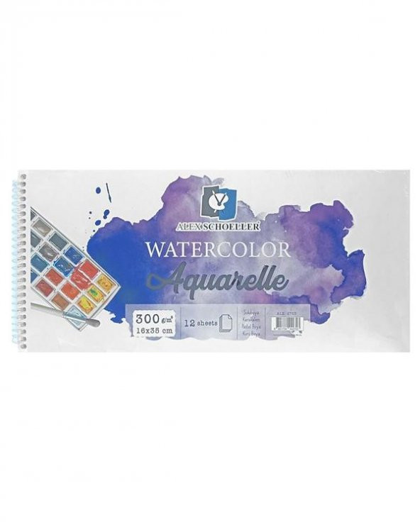 Alex Schoeller Watercolor Suluboya Defteri 16x35 ürün görseli 1