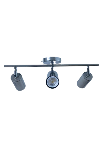Rsylight Metal Modern 3 Lü Krom Kaplama Led Spot Avize Günışığı Ampullü ürün görseli 1