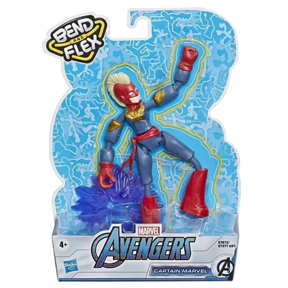 Avengers Bend & Flex Figür - Captain Marvel - Resim 2