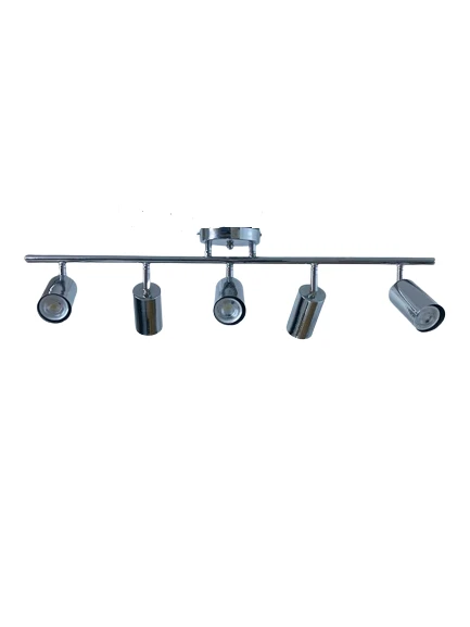 Rsylight Metal Modern 5 Li Krom Kaplama Led Spot Avize  Beyaz Ampullü ürün görseli 1