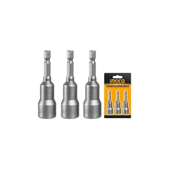 Manyetik Somun Tutucu Lokma 3Lü Seti 10Mm Ingco Amn1031 ürün görseli 1