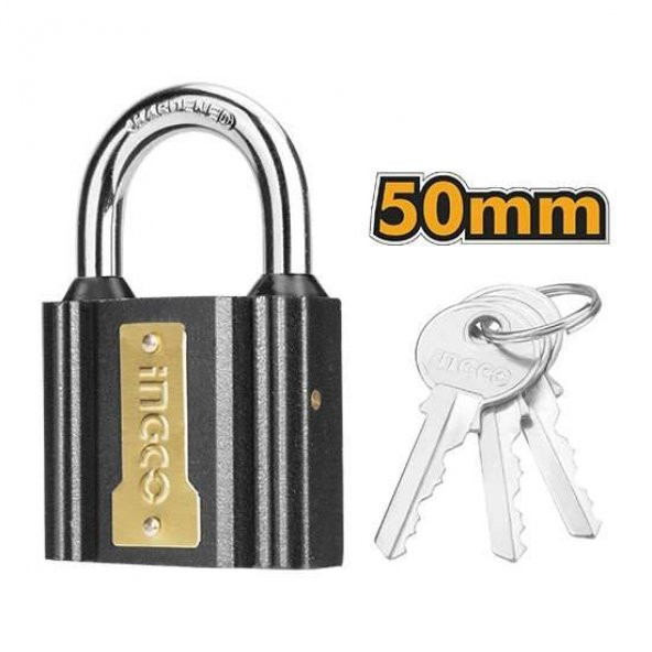 Gri Asma Kilit 50 Mm Ingco ürün görseli 1
