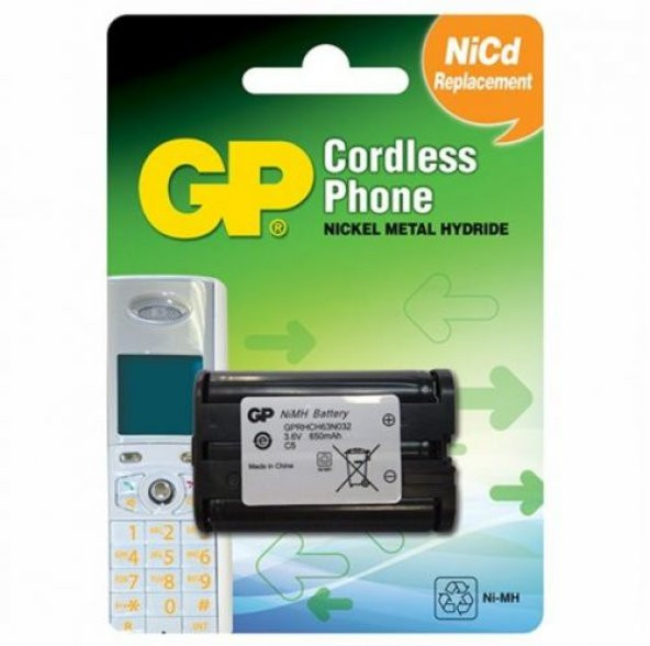 GP NIMH 3.6v 650mAh Telsiz Telefon Pili / GP Panasonic HHR-P107 Bataryası ürün görseli 1