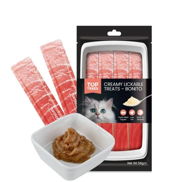 Top Trees Kedi Ödül Krem Bonito 4x14gr ürün görseli 1