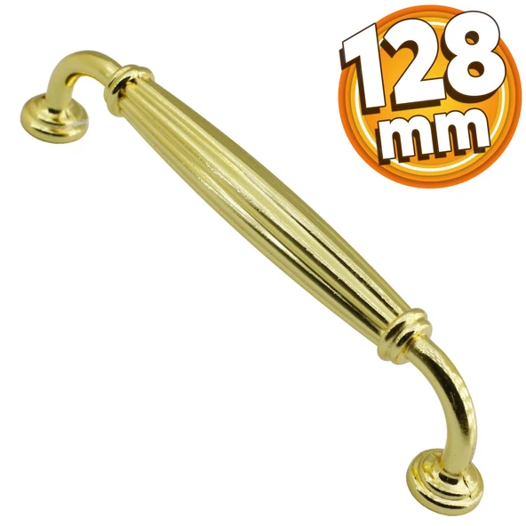 Parga Mobilya Mutfak Dolabı Çekmece Dolap Kapak Kulpu Kulbu Altın (128 MM-12.8 CM) Metal Kulpları ürün görseli 1