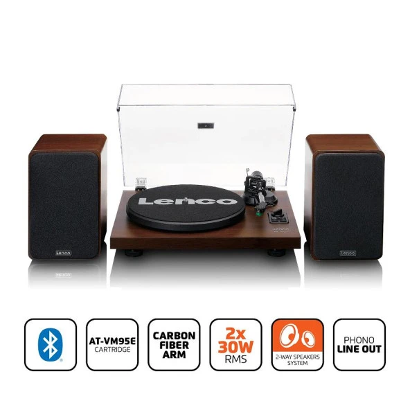 Lenco LS-600 Ahşap Bluetoothlu Pikap Plak Çalar - Resim 3