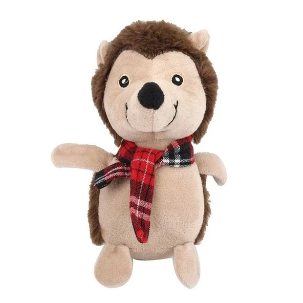 Sevimli Noel Figürlü Sesli Peluş Oyuncak Atkılı Ayıcık 16 cm ürün görseli 1