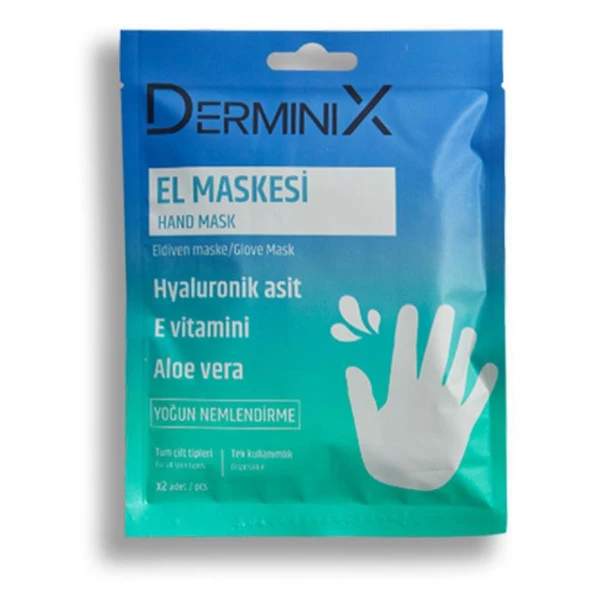 Derminix Hyaluronik Asit & E vitamini & Aloe Vera Nemlendirici El Maskesi ürün görseli 1