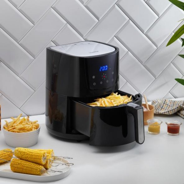 Schafer Fit Fry Dijital Airfryer Sıcak Hava Fritözü Siyah ürün görseli 1