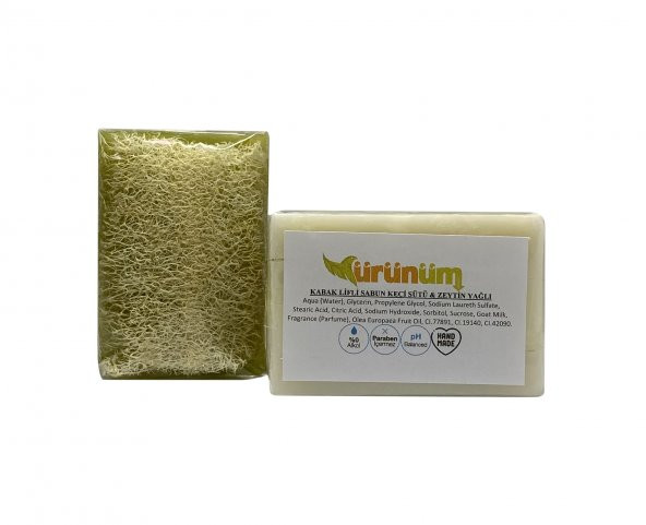 Kabak Lifli Keçi Sütlü Sabun Zeytinyağlı 100 Gr ürün görseli 1