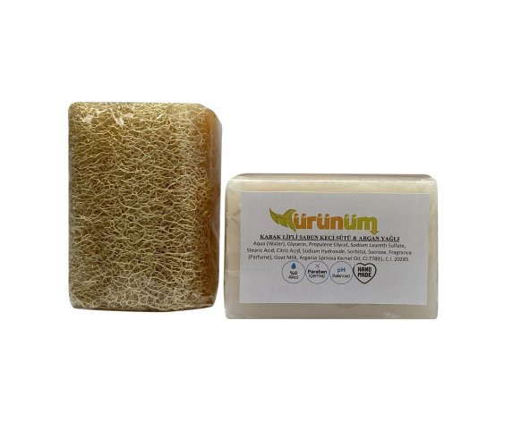 Kabak Lifli Keçi Sütlü Sabun Argan Yağlı ürün görseli 1