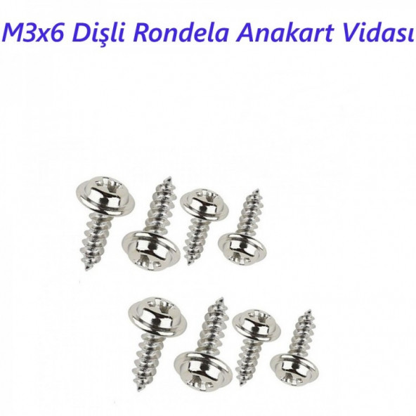 DİŞLİ RONDELA ANAKART VİDASI (10 ADET) ürün görseli 1