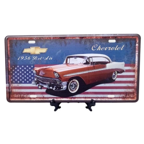 Dekoratif 3D Metal Plaka 1956 Belair Chevrolet ürün görseli 1