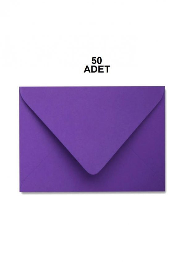 50 Adet Mor Renkli Küçük Zarf 7x9 ürün görseli 1