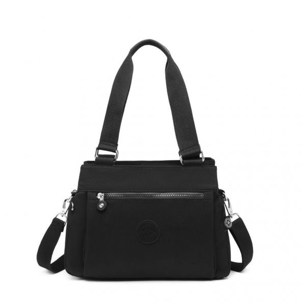 Krinkıl Kumaş Kadın Çantası Smart Bags 1125 Siyah ürün görseli 1