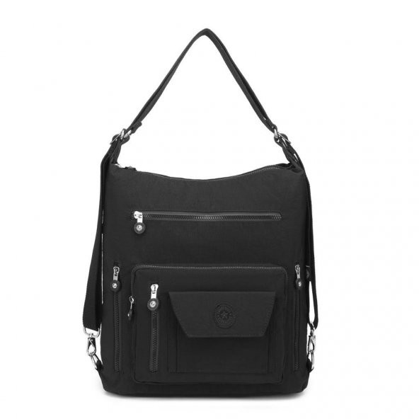 Hem Sırt Hem de Omuz Kadın Çantası Smart Bags 1205 Siyah ürün görseli 1