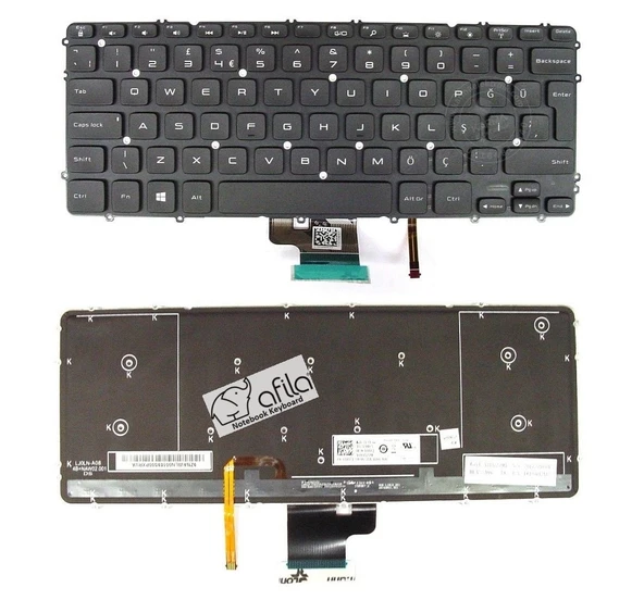 Dell Precision M3800 Notebook Klavyesi, Laptop Tuş Takımı (Siyah TR) Işıklı / NBKL0181 ürün görseli 1