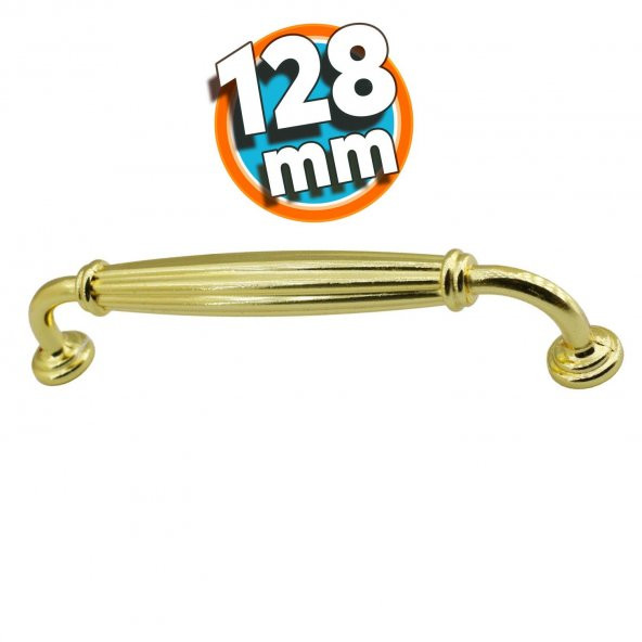 Mobilya Mutfak Dolabı Çekmece Dolap Kapak Kulpu Kulbu Altın 128 mm Metal Kulp ürün görseli 1